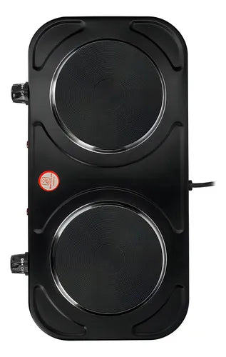 Anafe Electrico Doble 2 Hornallas Winco W41 2200w Color Negro