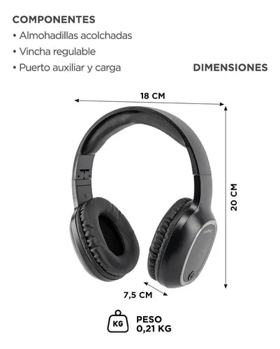 Auriculares Gamer Inalámbricos Gadnic HP 63 ABLUE163